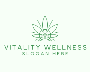 Medical Marijuana Outline logo design