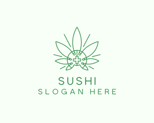 Medical Marijuana Outline logo design