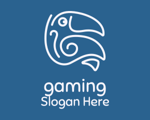 Swirly Toucan Doodle Logo