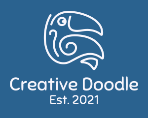 Doodle - Swirly Toucan Doodle logo design