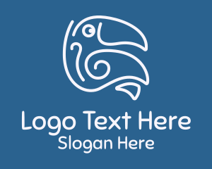 Swirly Toucan Doodle Logo