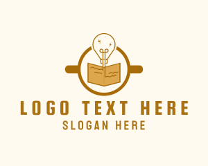 Badge - Light Bulb Learning Book logo design