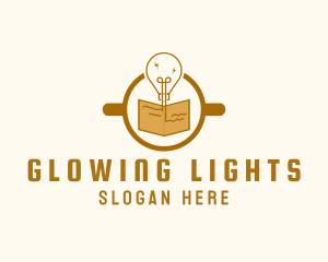 Light Bulb Learning Book logo design