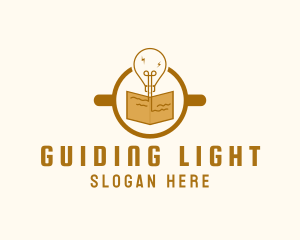 Light Bulb Learning Book logo design