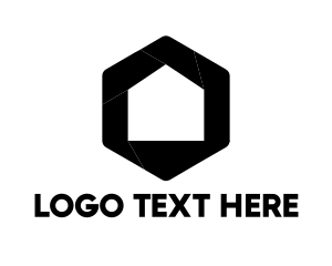 Hexagonal - Black House Hexagon logo design