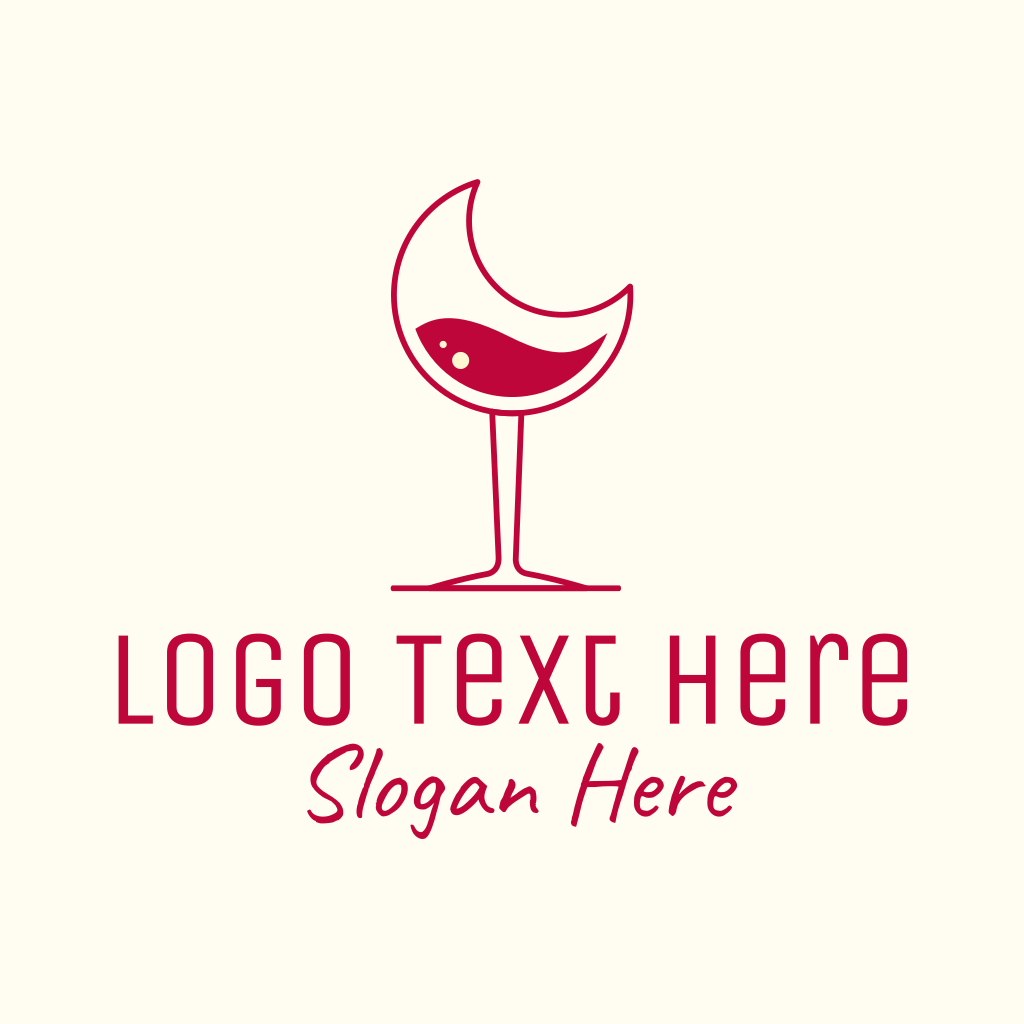 Moon Wine Glasss Logo | BrandCrowd Logo Maker