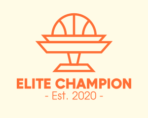 Basketball Championship Trophy logo design