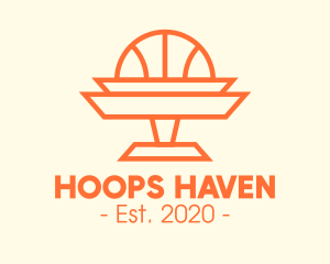 Hoops - Basketball Championship Trophy logo design