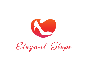 Heels - Heart Stiletto Heels logo design