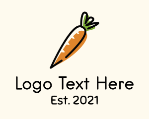 Minimalist - Carrot Farm Vegetable logo design