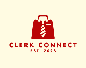 Clerk - Employee Job Briefcase logo design