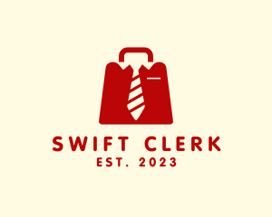 Clerk - Employee Job Briefcase logo design