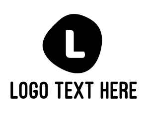 Print - Letter Ink Blot logo design