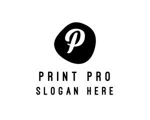 Printer - Ink Blot Writer logo design