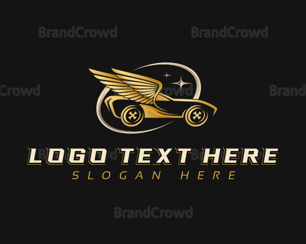 Car Wings Driving Logo