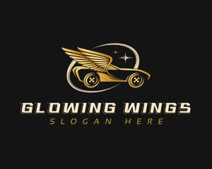 Car Wings Driving logo design