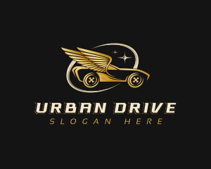 Car Wings Driving logo design