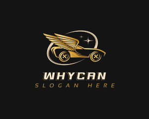 Sedan - Car Wings Driving logo design