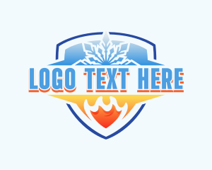 Air Conditioning - Cooling Heat Ventilation logo design