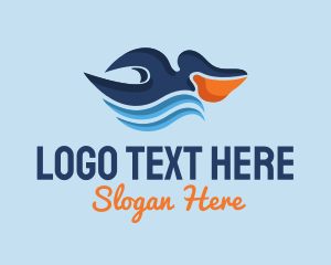 Pelican - Pelican River Swimming logo design