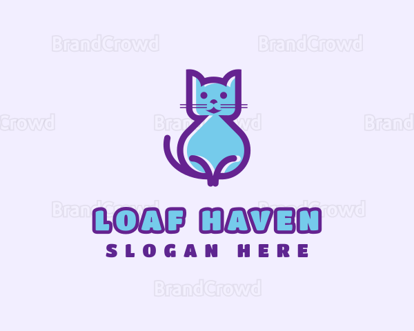 Pet Cute Cat Logo