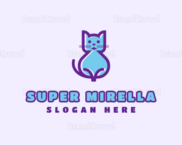 Pet Cute Cat Logo