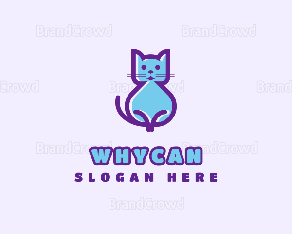 Pet Cute Cat Logo