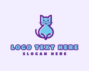 Sphynx - Pet Cute Cat logo design