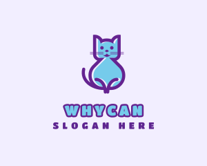 Pet Cute Cat  Logo