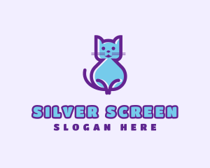 Kitten - Pet Cute Cat logo design