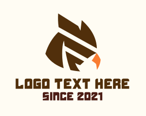 Character - Geometric Eagle Bird logo design