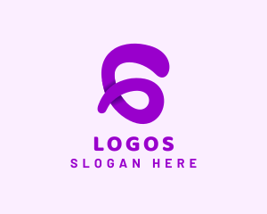 Violet - Cursive Loop Letter G logo design