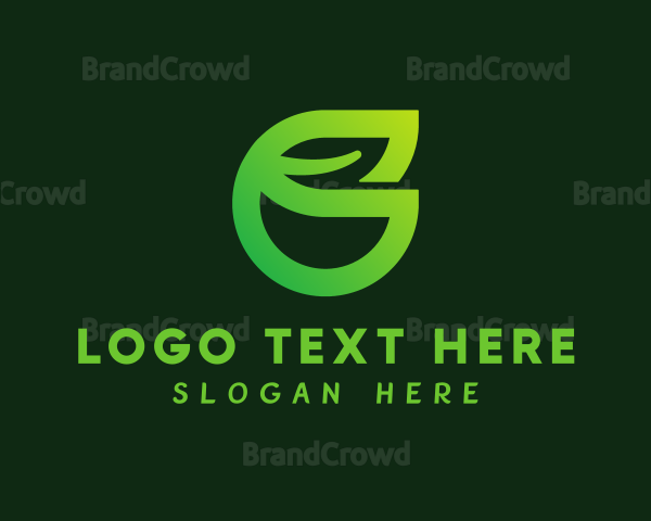 Botanical Leaf Letter G Logo
