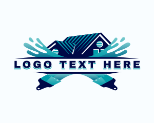 Handyman - Paintbrush Paint Renovation logo design