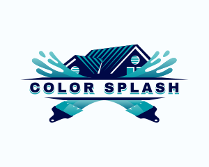 Paintbrush Paint Renovation logo design