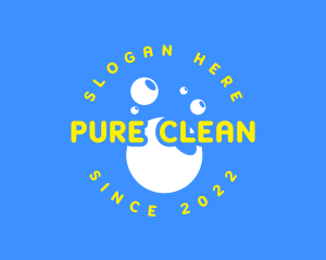 Cleaning Soap Bubbles logo design