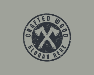 Carpenter - Carpenter Rustic Axe logo design