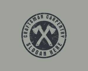 Carpenter - Carpenter Rustic Axe logo design