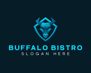 Buffalo Bull Shield logo design