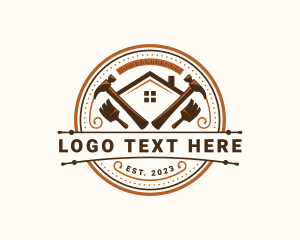 Logger - Hammer Brush Carpentry Repair logo design