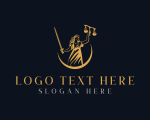 Legal - Woman Liberty Justice Scale logo design