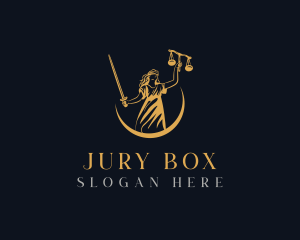 Jury - Woman Liberty Justice Scale logo design