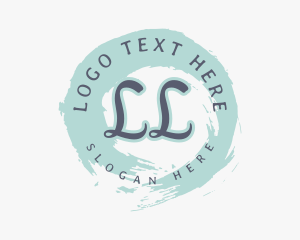 Vlog - Watercolor Beauty Cosmetics logo design