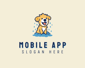 Bathing Puppy Dog Logo