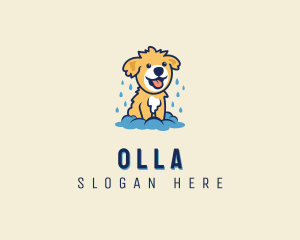 Bathing Puppy Dog Logo