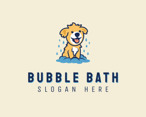 Bathing Puppy Dog logo design