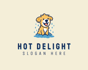 Bathing Puppy Dog logo design