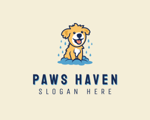 Bathing Puppy Dog logo design