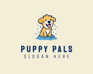 Bathing Puppy Dog logo design