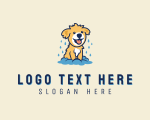 Bathing Puppy Dog Logo